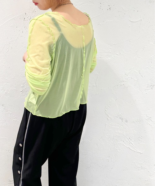 apres jour mignon（アプレジュールミニョン）の「２WAYシアートップス【ZOZOTOWN限定アイテム】（シャツ/ブラウス・レディース・グリーン/ブラック/ブルー/ピンク・X-LARGE/フリー）」の18枚目の写真