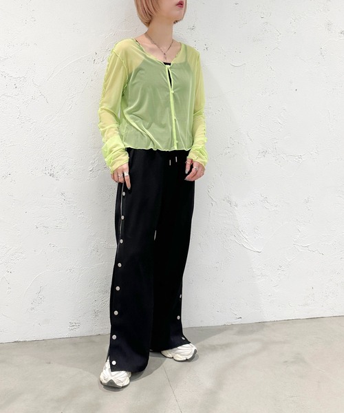 apres jour mignon（アプレジュールミニョン）の「２WAYシアートップス【ZOZOTOWN限定アイテム】（シャツ/ブラウス・レディース・グリーン/ブラック/ブルー/ピンク・X-LARGE/フリー）」の19枚目の写真