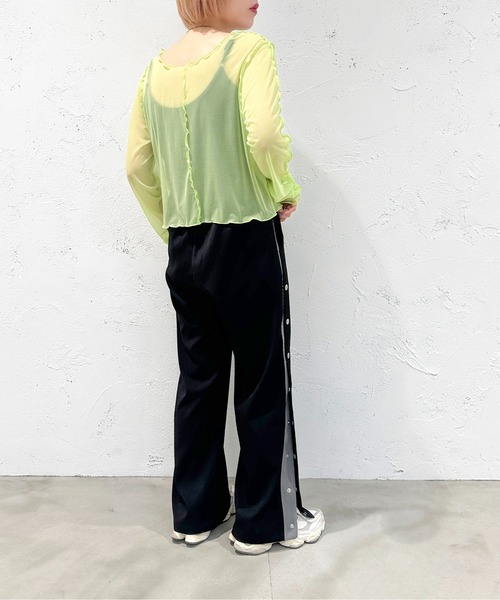 apres jour mignon（アプレジュールミニョン）の「２WAYシアートップス【ZOZOTOWN限定アイテム】（シャツ/ブラウス・レディース・グリーン/ブラック/ブルー/ピンク・X-LARGE/フリー）」の20枚目の写真