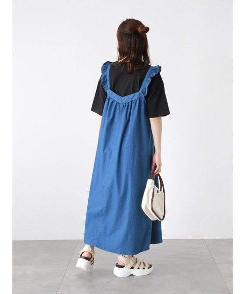 ehka sopo（エヘカソポ）の「ロゴ刺繍Tシャツ（Tシャツ/カットソー・レディース・ブラック/サックスブルー/オフホワイト・F）」の5枚目の写真