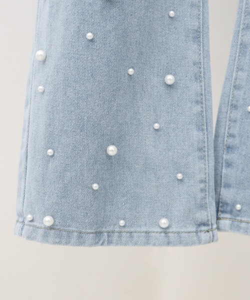 BLUEEAST（ブルーイースト）の「パール付きハイウエストデニムパンツ（デニムパンツ・レディース・ネイビー/ブルー/ブルー系/ブラック/ライトブルー・SMALL/MEDIUM/LARGE）」の11枚目の写真