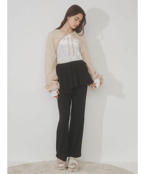 merry jenny（メリージェニー）の「モヘヤライクニットボレロ（カーディガン/ボレロ・レディース・ブラック/ピンク/ベージュ・FREE）」の8枚目の写真