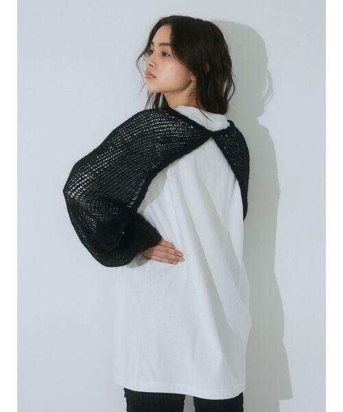 merry jenny（メリージェニー）の「モヘヤライクニットボレロ（カーディガン/ボレロ・レディース・ブラック/ピンク/ベージュ・FREE）」の12枚目の写真