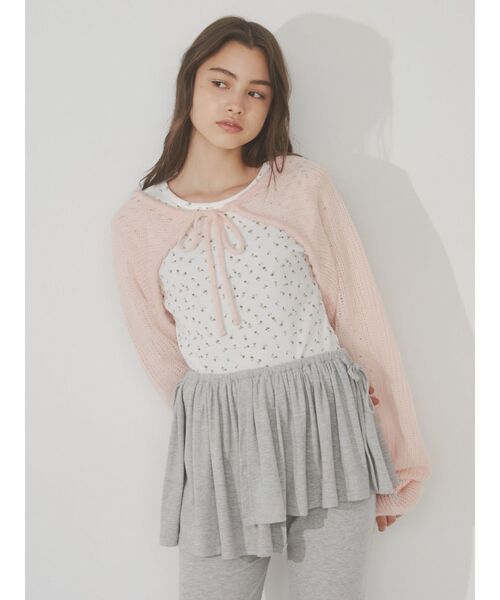 merry jenny（メリージェニー）の「モヘヤライクニットボレロ（カーディガン/ボレロ・レディース・ブラック/ピンク/ベージュ・FREE）」の16枚目の写真