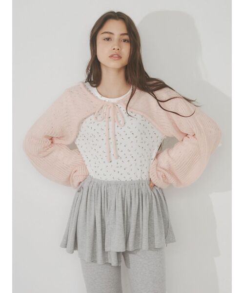 merry jenny（メリージェニー）の「モヘヤライクニットボレロ（カーディガン/ボレロ・レディース・ブラック/ピンク/ベージュ・FREE）」の17枚目の写真