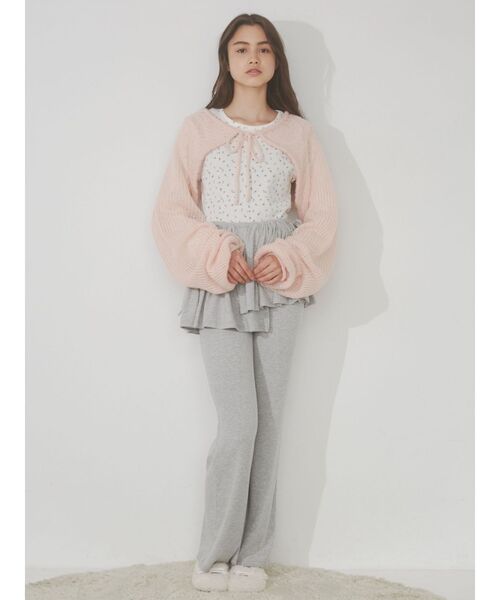 merry jenny（メリージェニー）の「モヘヤライクニットボレロ（カーディガン/ボレロ・レディース・ブラック/ピンク/ベージュ・FREE）」の18枚目の写真