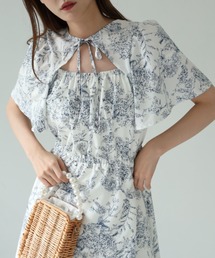 【ZOZO限定】りぼん付きケープライクトワルドジュイプリントワンピース