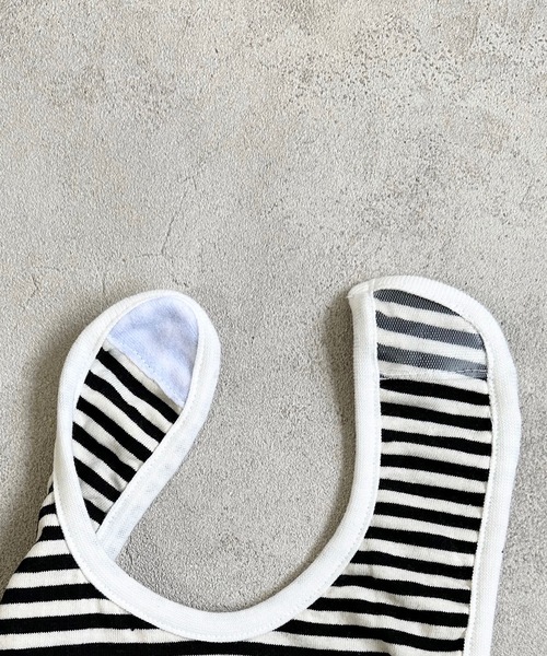 MARKEY'S（マーキーズ）の「【BOKU HA TANOSII】別注ボーダースタイ（スタイ/よだれかけ・キッズ・オレンジ/ブルー/ブラック・FREE）」の11枚目の写真