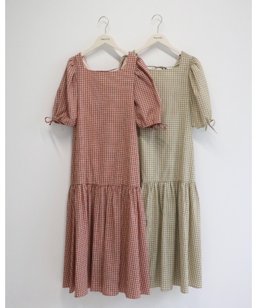 JUMELLE(ジュメロ)の「Plaid check OP【低身長~高身長】(ワンピース・レディース・オレンジ/ベージュ・MEDIUM/SMALL)」の22枚目の写真