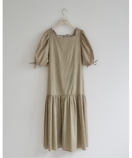 JUMELLE(ジュメロ)の「Plaid check OP【低身長~高身長】(ワンピース・レディース・オレンジ/ベージュ・MEDIUM/SMALL)」の20枚目の写真