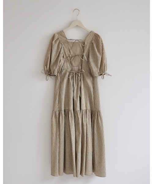 JUMELLE(ジュメロ)の「Plaid check OP【低身長~高身長】(ワンピース・レディース・オレンジ/ベージュ・MEDIUM/SMALL)」の19枚目の写真