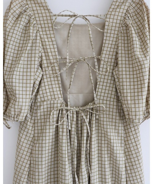 JUMELLE(ジュメロ)の「Plaid check OP【低身長~高身長】(ワンピース・レディース・オレンジ/ベージュ・MEDIUM/SMALL)」の18枚目の写真