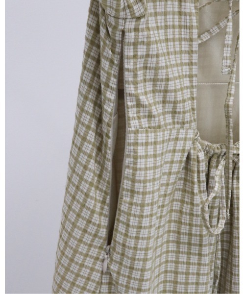 JUMELLE(ジュメロ)の「Plaid check OP【低身長~高身長】(ワンピース・レディース・オレンジ/ベージュ・MEDIUM/SMALL)」の17枚目の写真