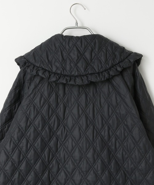 yuw(ユウ)の「フリルカラーキルティングコート 970755(ナイロンジャケット・レディース・ブラック・FREE)」の14枚目の写真