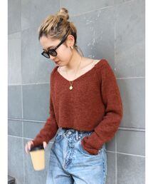 Ungrid | オフショルショートニット(ニット/セーター)