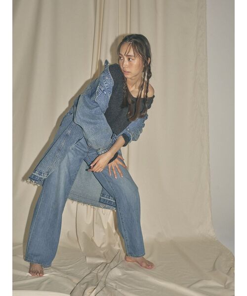 Ungrid（アングリッド）の「オフショルショートニット（ニット/セーター・レディース・チャコールグレー/ライトグレー/オレンジ・FREE）」の8枚目の写真