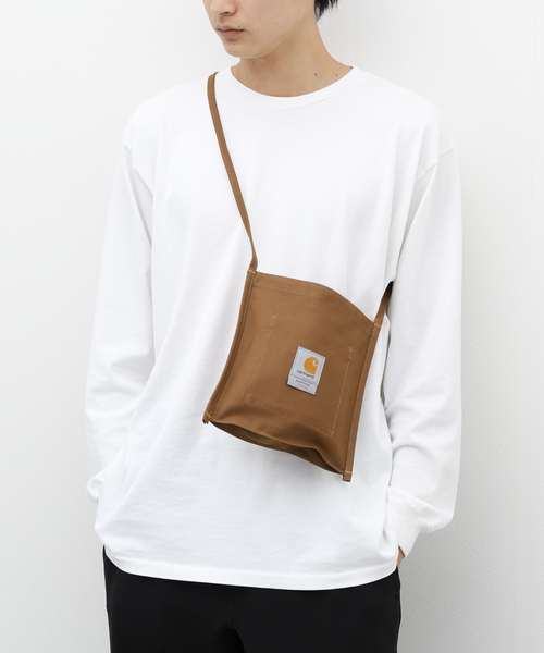 417 EDIFICE（フォーワンセブンエディフィス）の「【RAMIDUS×CARHART】 NEWSPAPER BAG（クラッチバッグ・メンズ・ホワイト/ブラウン・FREE）」の19枚目の写真