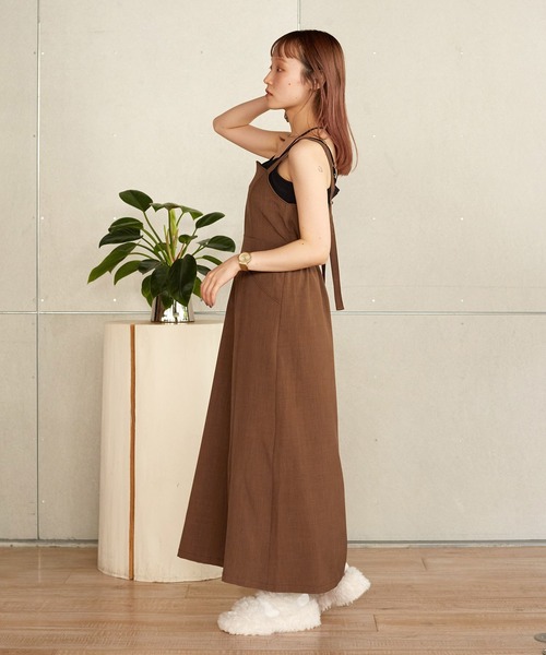 ALEXIASTAM チャコールブラウン キャミワンピース 2025年最新】ALEXIA