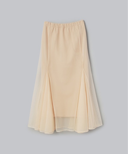 Olu.（オルドット）の「レイヤードチュールロングスカート（スカート・レディース・ブルーグレー/アイボリー・1/0）」の3枚目の写真