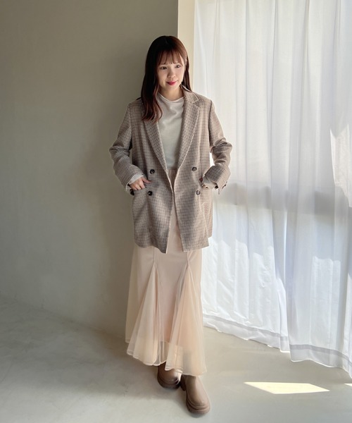 Olu.（オルドット）の「レイヤードチュールロングスカート（スカート・レディース・ブルーグレー/アイボリー・1/0）」の4枚目の写真