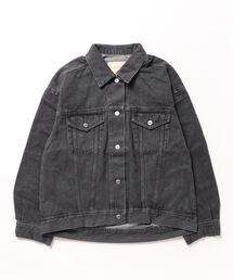 新品⭐︎異素材ドッキングトップス⭐︎定価２３１００円⭐︎デニム✖️ブラック☆送料込み CHIGNON（シニヨン）の「☆【CHIGNON】異素材ドッキングGジャン
