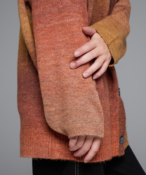2way gradation knit cardigan/2wayグラデーションカーディガン
