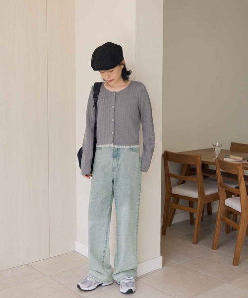 CHAN ME（チャンミ）の「【選べる2丈】ウエストボタンデニムワイドパンツ（デニムパンツ・レディース・インディゴブルー/ブルー/ライトブルー/ブラック/ブラック系その他/ブルー系その他/ブラック系その他2/サックスブルー・X-LARGE/XP/LARGE/LP/MP/SP/MEDIUM/SMALL/SS/X-SMALL）」の16枚目の写真