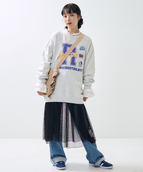 カットスリーブ長袖T