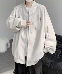 【FVLMEN】layered jacket/レイヤード 合皮 ジャケット