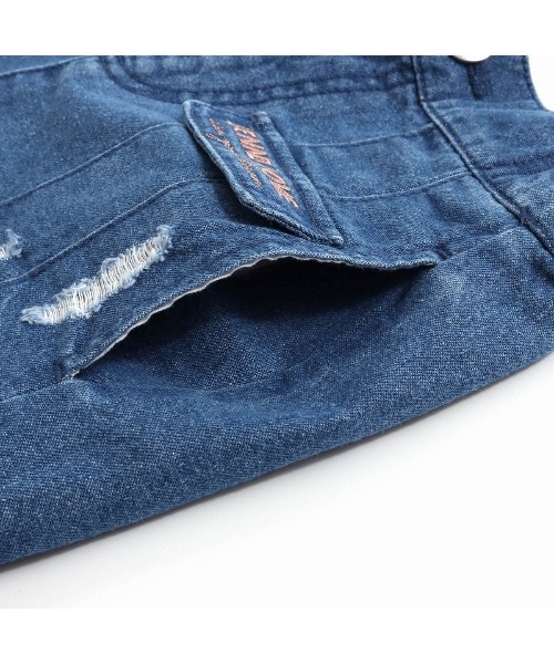 JENNI love（ジェニィラブ）の「【ウエスト調整可能】ダメージデニムプリーツスカート（デニムスカート・キッズ・ネイビー/ブルー・130cm/140cm/160cm/150cm）」の20枚目の写真