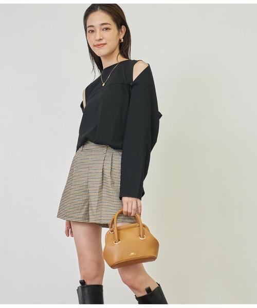 ANAP（アナップ）の「2WAYミニボストンバッグ（ショルダーバッグ・レディース・キャメル/ライトピンク/ダークグレー・FREE）」の15枚目の写真