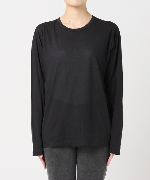 JOURNAL STANDARD relume（ジャーナルスタンダード　レリューム）の「《追加2》シアークルーネックロングTEE（Tシャツ/カットソー・レディース・ホワイト/ブラック/バーガンディー/ライトグレー・FREE）」の9枚目の写真