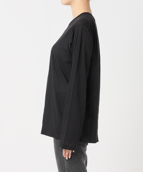 JOURNAL STANDARD relume（ジャーナルスタンダード　レリューム）の「《追加2》シアークルーネックロングTEE（Tシャツ/カットソー・レディース・ホワイト/ブラック/バーガンディー/ライトグレー・FREE）」の10枚目の写真