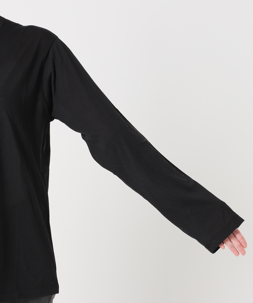 JOURNAL STANDARD relume（ジャーナルスタンダード　レリューム）の「《追加2》シアークルーネックロングTEE（Tシャツ/カットソー・レディース・ホワイト/ブラック/バーガンディー/ライトグレー・FREE）」の14枚目の写真