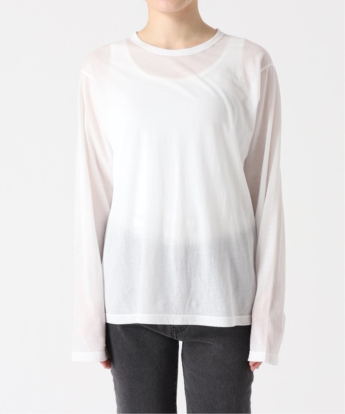 JOURNAL STANDARD relume（ジャーナルスタンダード　レリューム）の「《追加2》シアークルーネックロングTEE（Tシャツ/カットソー・レディース・ホワイト/ブラック/バーガンディー/ライトグレー・FREE）」の22枚目の写真