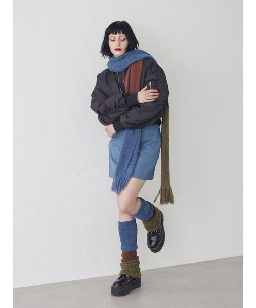 jouetie（ジュエティ）の「ボリュームニットマフラー（マフラー・レディース・ブラック/カーキ/パープル・FREE）」の19枚目の写真