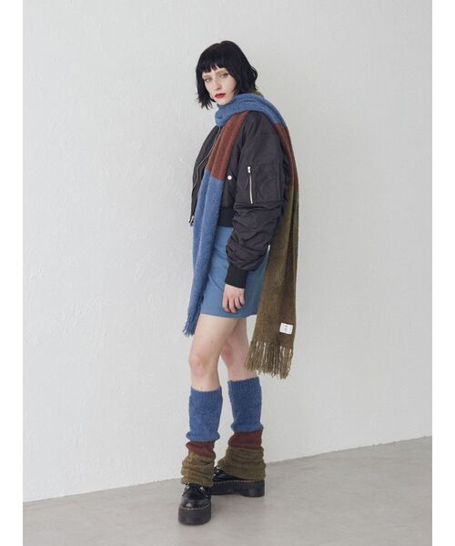 jouetie（ジュエティ）の「ボリュームニットマフラー（マフラー・レディース・ブラック/カーキ/パープル・FREE）」の20枚目の写真