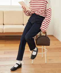ハイウエスト テーパード デニムパンツ