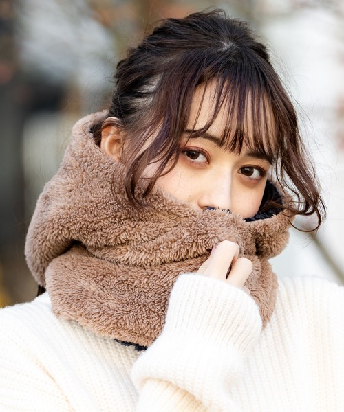 リバーシブル フードウォーマー/2WAY ボアネックウォーマー（ネック