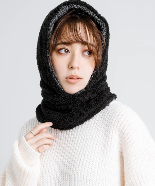 Rocky Monroe(ロッキーモンロー)の「リバーシブル フードウォーマー/2WAY ボアネックウォーマー(ネックウォーマー/スヌード・メンズ・ブラック/ベージュ/ネイビー/ライトベージュ/オレンジ/ブルー/カモフラージュ/ブラウン/グレー/オフホワイト・M/L)」の16枚目の写真
