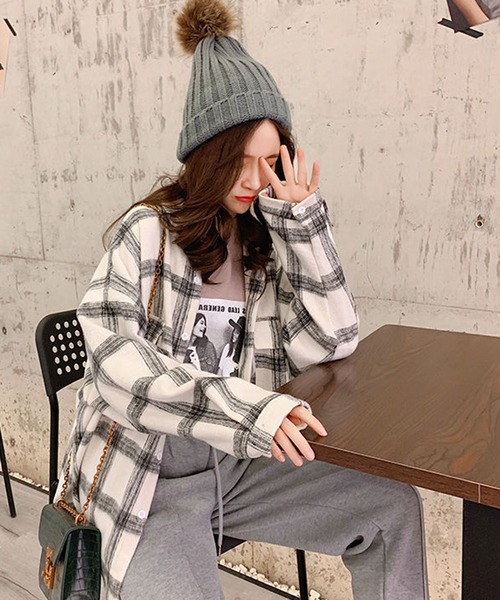 meJane(ミージェーン)の「ビンテージライクチェックネルシャツ(シャツ/ブラウス・レディース・ホワイト系/ブラウン系・FREE)」の6枚目の写真