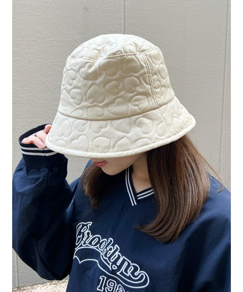 PHILLY（フィリー）の「【PHILLY】ハートキルティングハット（ハット・レディース・アイボリー/ブラック・FREE）」の2枚目の写真