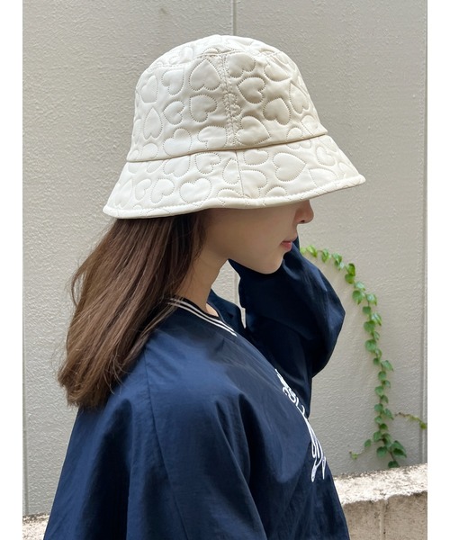 PHILLY（フィリー）の「【PHILLY】ハートキルティングハット（ハット・レディース・アイボリー/ブラック・FREE）」の4枚目の写真