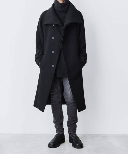 ENGLAND LAMB MELTON STAND COLLAR COAT（ステンカラーコート）｜ato