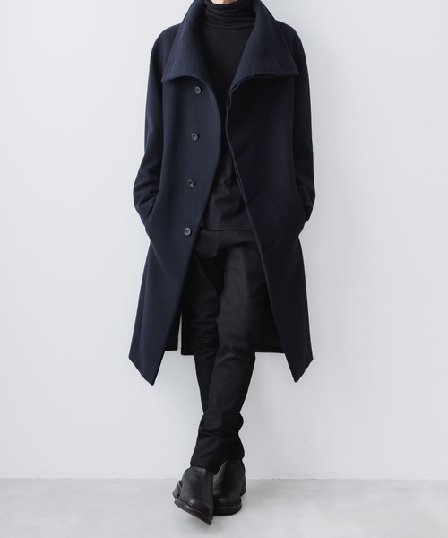 ENGLAND LAMB MELTON STAND COLLAR COAT（ステンカラーコート）｜ato