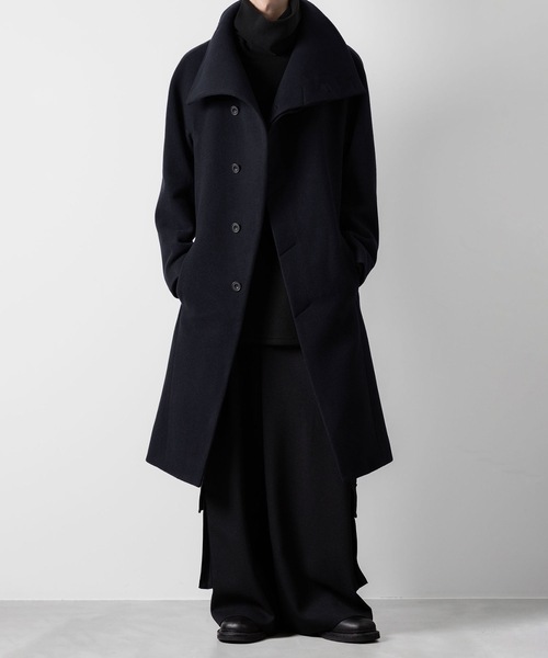 APPLEBUM melton w coat メルトンコート ENGLAND LAMB MELTON STAND COLLAR COAT（ステンカラーコート