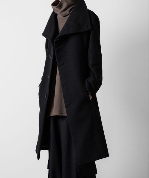 ＜Ｈ＞PILE MELTON STAND COLLAR COAT 19_9_Attachment_CashmereMelton