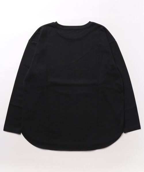 BACK NUMBER（バックナンバー）の「【BACK NUMBER】【エクストラサーモ】ラウンド長袖Ｔシャツ（Tシャツ/カットソー・レディース・キナリ/オフホワイト/ブラック・M/L）」の4枚目の写真
