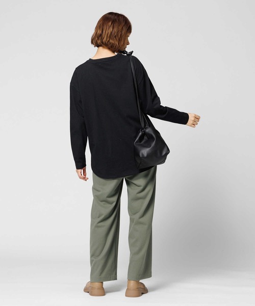 BACK NUMBER（バックナンバー）の「【BACK NUMBER】【エクストラサーモ】ラウンド長袖Ｔシャツ（Tシャツ/カットソー・レディース・キナリ/オフホワイト/ブラック・M/L）」の12枚目の写真