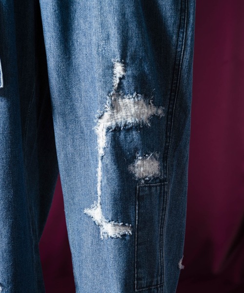 glamb(グラム)の「Holy Punks All in One / ホーリーパンクスオールインワン(つなぎ/オールインワン・メンズ・インディゴブルー・L/M)」の4枚目の写真